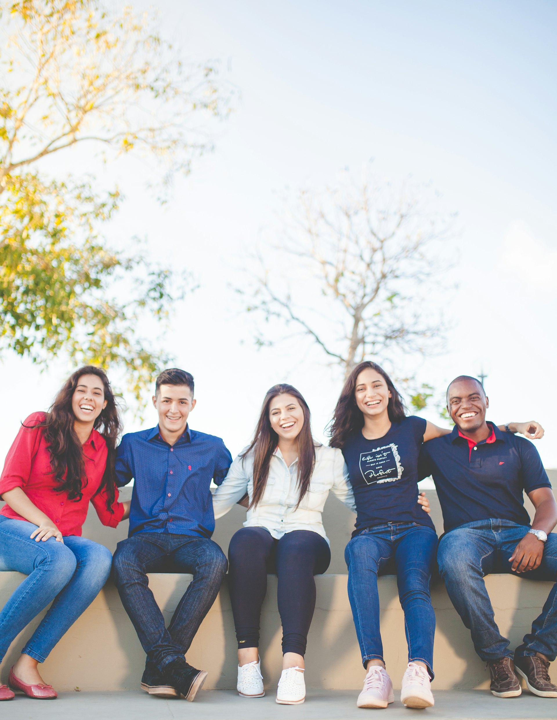 Group of smiling students
