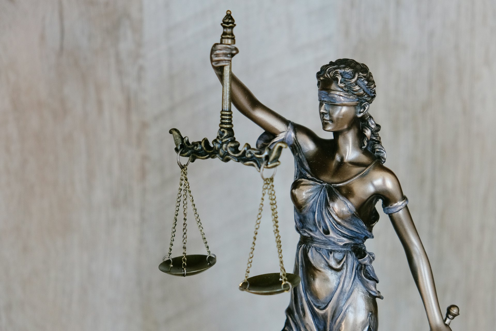Statue of Lady Justice with scales