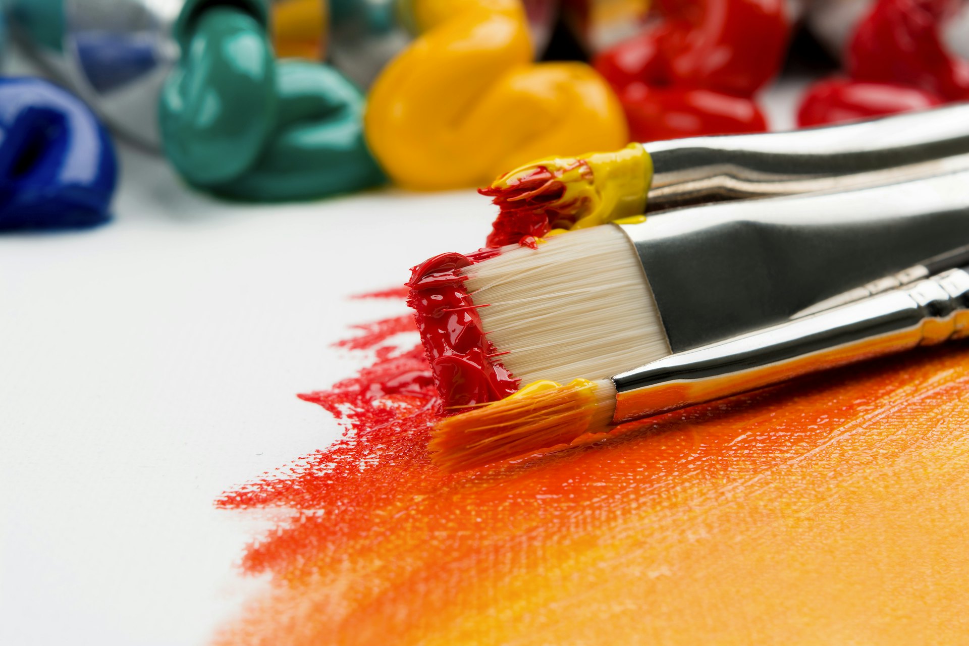 Paint brush and colors